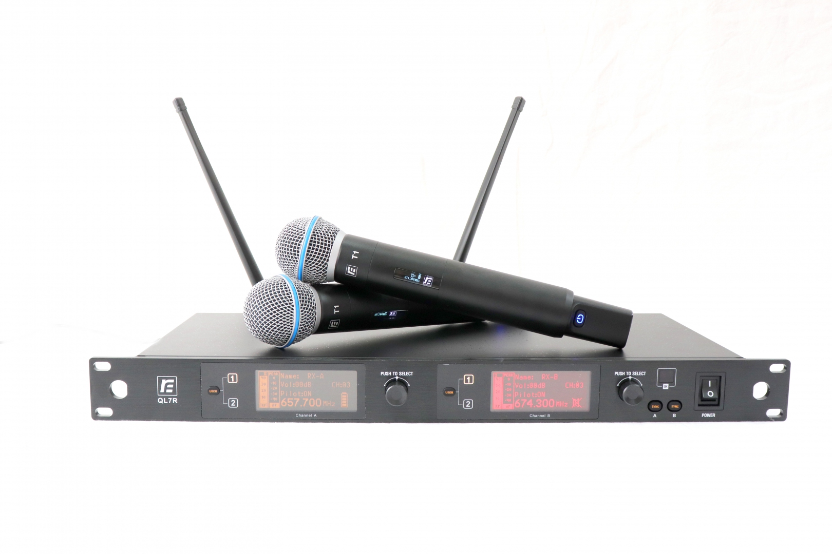 RFIntell QL7R/T1-B 720,500-754,000 МГц 2-канальная радиосистема с 2-мя ручными микрофонами в Кумертау